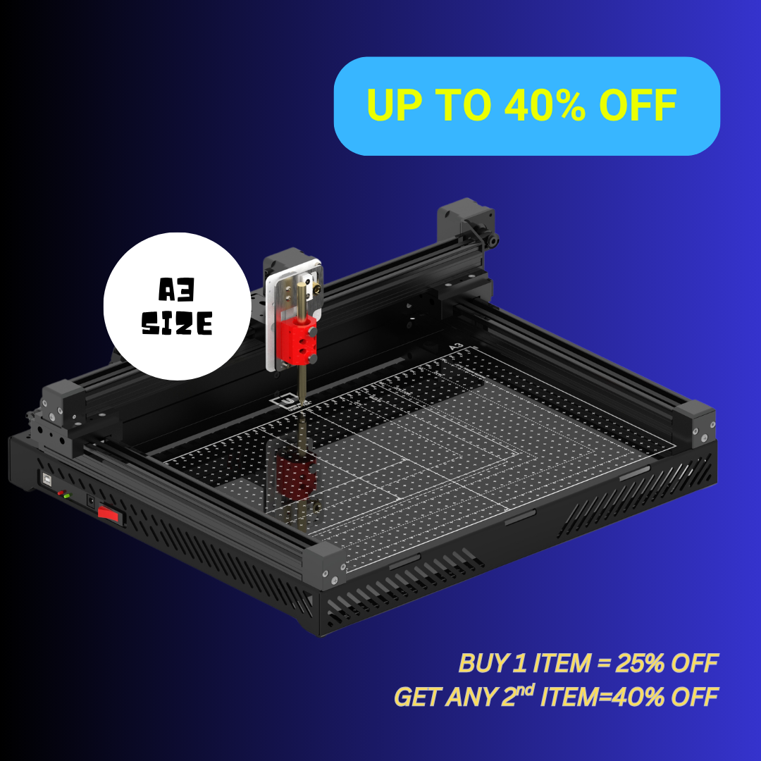 UUNA TEK 3.0 A3 Premium Tudo-em-Um Pré-montado Plotter de Caneta Robot Desenhador com WiFi e Cartão SD – Compacto, Mais Silencioso, Mais Rápido, Mais Preciso