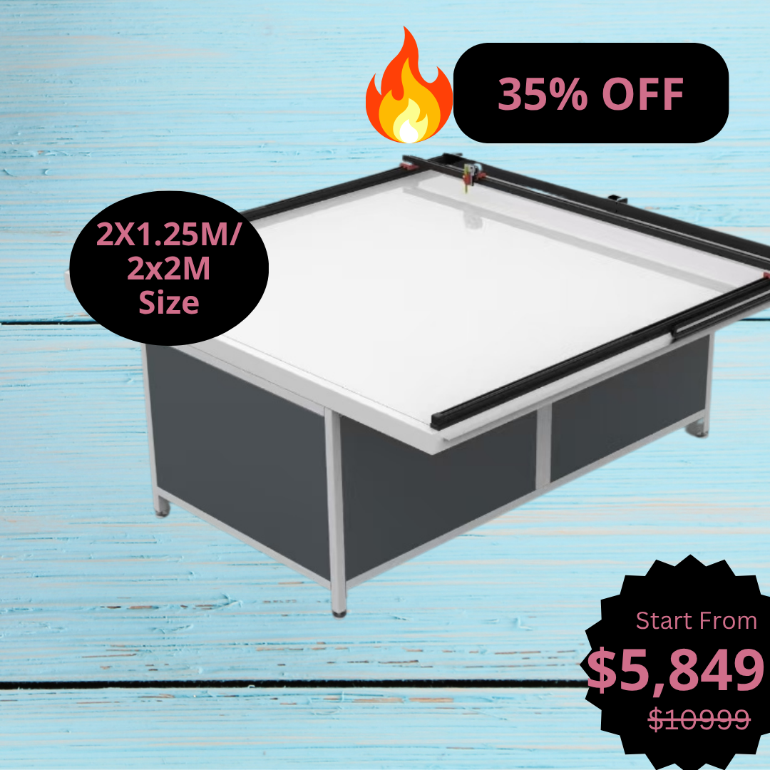 UUNA TEK 3.0 - (2X1.25M/2X2M) Mesa de Desenho Premium Tudo-em-Um Pré-montada para Arquitectura & Pen Plotter com WiFi e Cartão SD