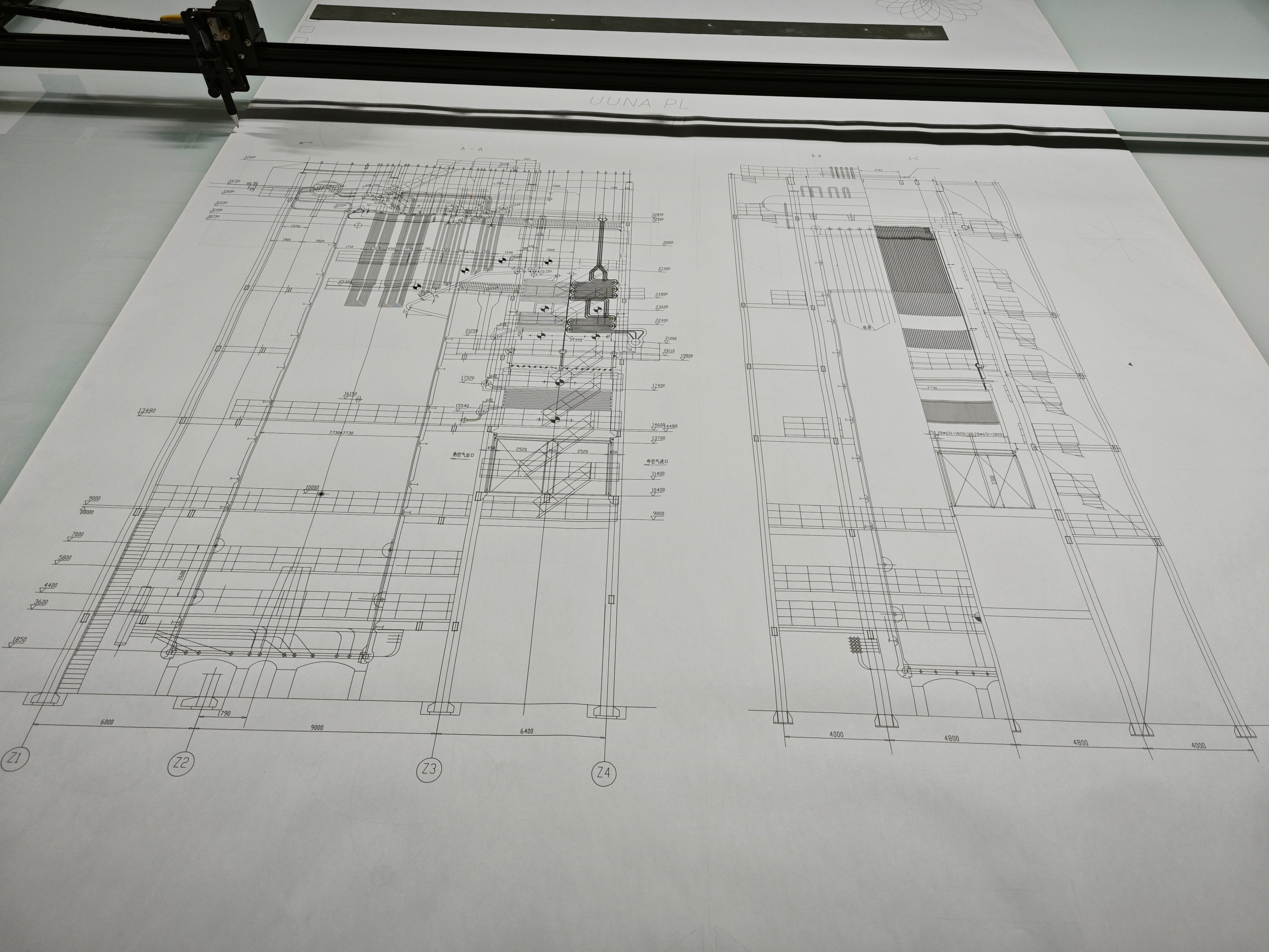UUNA TEK 3.0 - (2X1.25M/2X2M/2X4M) Preassembled High-End All-in-One Architect Drawing Table & Pen Plotter  for Architectural Drafting - UUNA TEK CO.,LIMITED