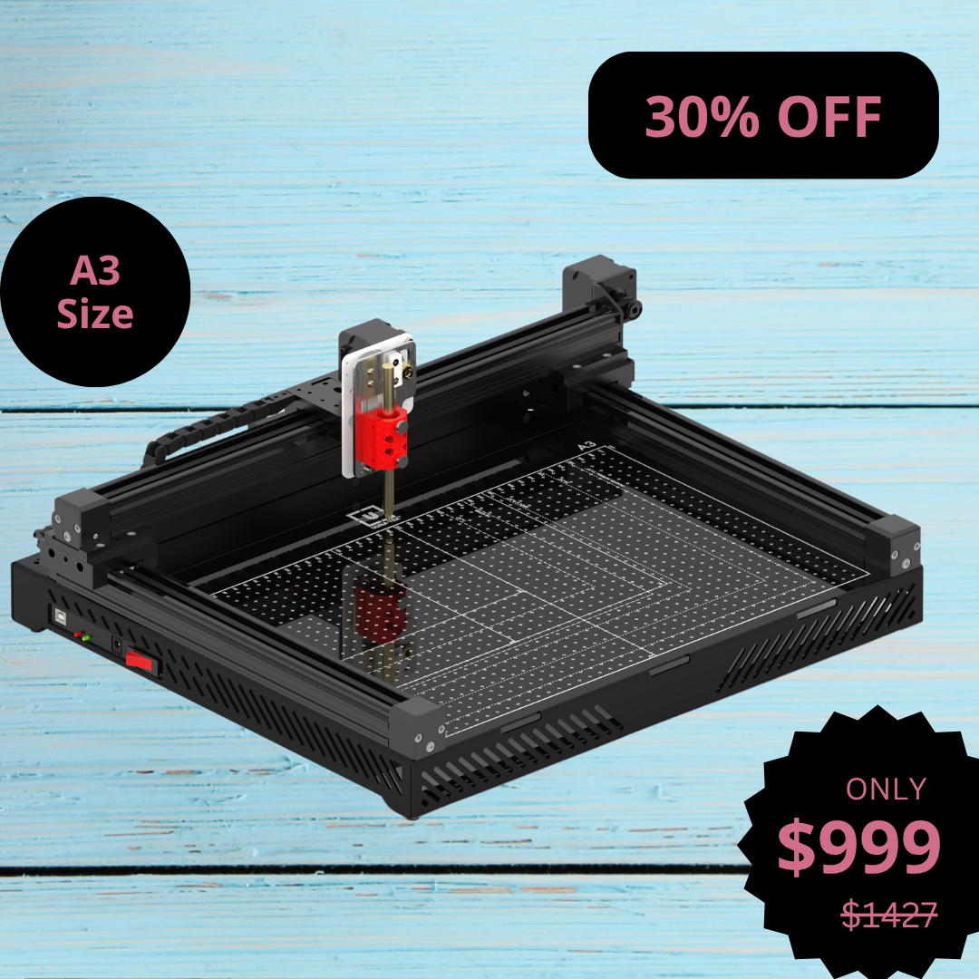 UUNA TEK 3.0 A3 Plotter de Caneta Premium Tudo-em-Um Pré-montado Robot Desenhador com WiFi & Cartão SD – Compacto, Mais Silencioso, Mais Rápido, Mais Preciso
