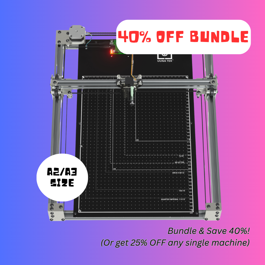 iDraw H SE Robot de Desenho A3/A2 para Artistas, Arte Generativa & Automação de Escrita à Mão – Combina o Hardware Robusto iDraw H com o Software Flexível Axidraw