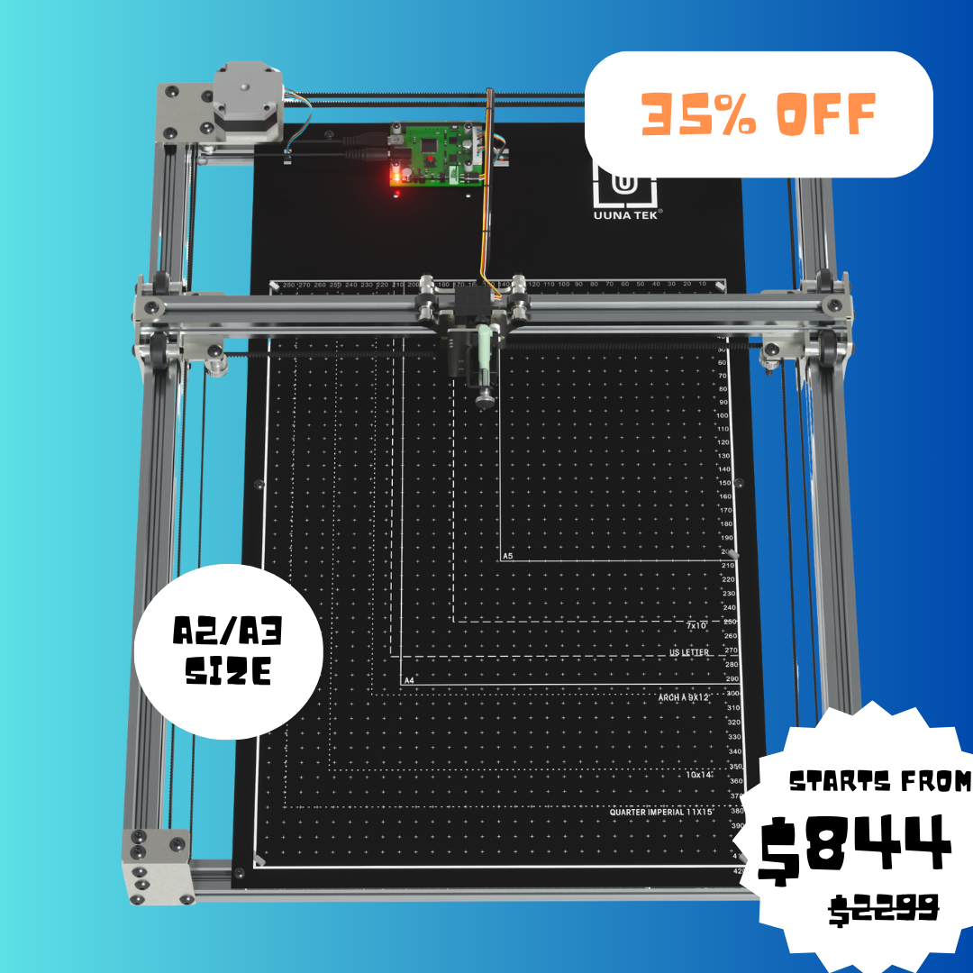 iDraw H SE Robot de Desenho A3/A2 para Artistas, Arte Generativa & Automação de Escrita à Mão – Combina o Hardware Robusto iDraw H com o Software Flexível Axidraw