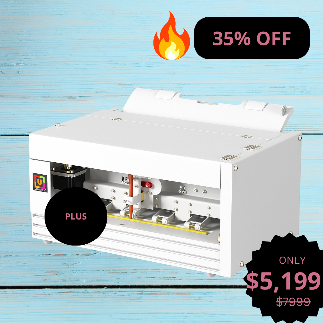 UUNA TEK® iAuto Plus - Máquina de Escrita Manual com Alimentador/Máquina Automática de Assinaturas/Máquina de Escrita Manual para Cartas/Máquina de Escrita Automática, Escreve Até 210 Cartas, 80 Envelopes por Carga